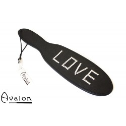 Avalon - THAT'S ENOUGH - Sort paddle med skriften Love i nagler