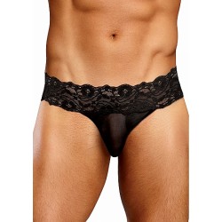Male Power - Scandal Lace - Microstring - Sort