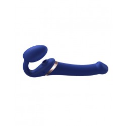 Strap-on-Me - Stroppeløs Strap On med Vibrasjoner og Slikkefunksjon - Medium - Blå Strap-on-Me - Stroppeløs Strap On med Vibrasjoner og Slikkefunksjon - Medium - Blå