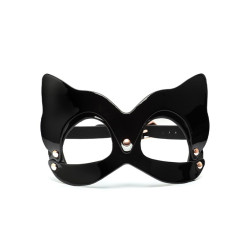 Kinky Diva - High Gloss Cat Mask - Sort