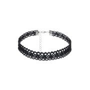 Gnist - Choker med blondedetaljer - 03 - Sort