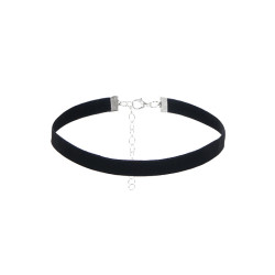 Gnist - Choker med velourlook - 04 - Sort