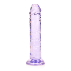 Realrock – Crystal Clear – Enkel Realistisk Dildo – Lilla - 14.5 cm