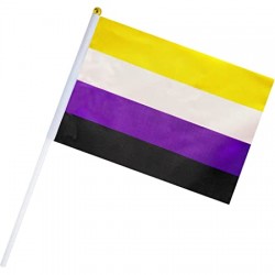 Pride flagg på pinne - Non-Binary