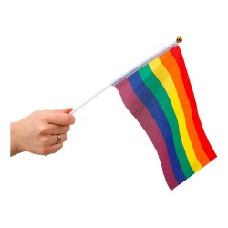Pride flagg på pinne - Regnbue 