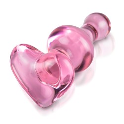 ICICLES No.75 - Rosa glass Buttplug med hjerteformet stopper